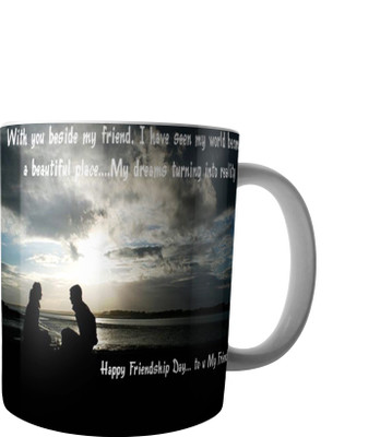 

RD Creations Specially designed Gift For a Best Friend from a Friend PWMFD1169 Ceramic Mug(300 ml), Multicolor