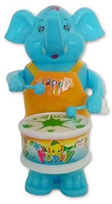

SS Traders Funny Windup Elephant Drummer Toy(Multicolor)