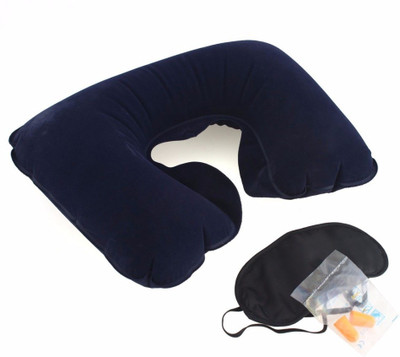 

vepson Travelling 3 in 1 Inflatable Air Cushion Neck Pillow & Eye Shade(multi)