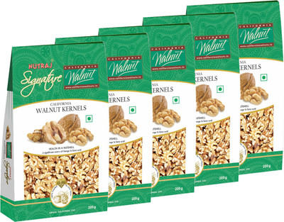 

Nutraj Signature California Walnut Kernels, 5 x 200gms Walnuts(1 kg, Vacuum Pack)
