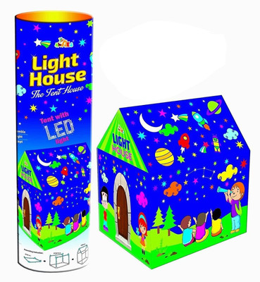 

Tipi Tipi Tap LED Tent House For Kids, Learn While you play, Build while you Bond !!(Multicolor)