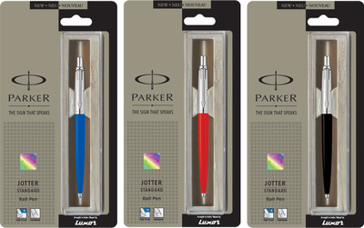 

Parker Jotter Standard Multicolor CT Ball Pen(Pack of 3)