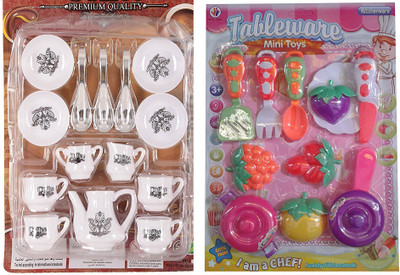 

SS Traders 25 Peices Kids Kitchen set for Girls with Cup Sets - Good Gift for Kids