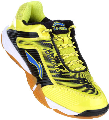 

Li-Ning Turbo Neo Badminton Shoes For Men(Yellow, Black