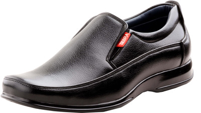 

Zebra Mens Formal 100% Leather Shoes Slip On For Men(Black