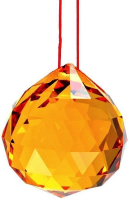 

Varanasi Enterprises Yellow Crystal Ball - 40 MM Decorative Showpiece - 5 cm(Crystal, Yellow)