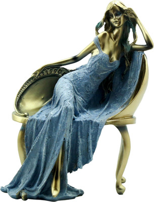 

Importwala Decorative Showpiece - 23.5 cm(Polyresin, Blue, Gold)