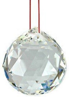 Varanasi Enterprises White Crystal Ball Decorative Showpiece  -  5 cm(Crystal, Clear)