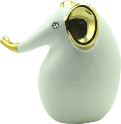 

Importwala Decorative Showpiece - 32 cm(Ceramic, White, Gold)