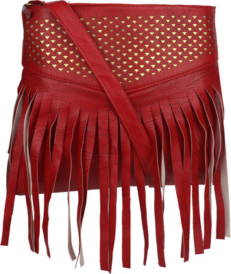 

SEADOLPHIN Women Casual Maroon PU Sling Bag