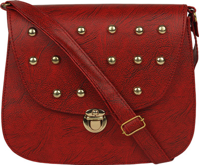 

SEADOLPHIN Women Casual Red PU Sling Bag