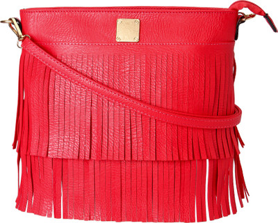 

Kleio Women Casual Red PU Sling Bag