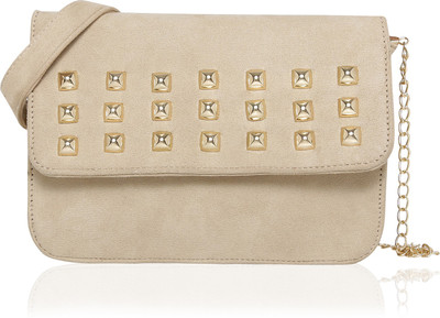 

Kleio Women Casual Beige Leatherette Sling Bag