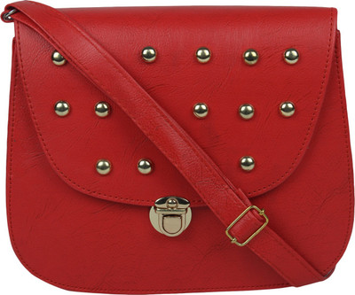 

SEADOLPHIN Women Casual Red PU Sling Bag