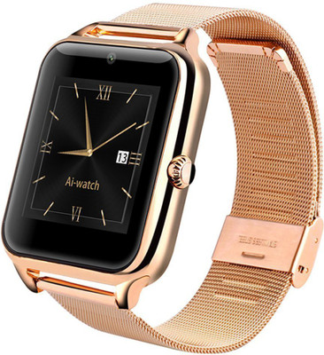

PremiumAV Mst-322-4 Fitness Gold Smartwatch(Black Strap Free Size)
