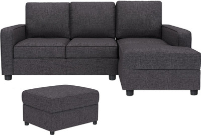

GIOTEAK Fabric 4 Seater Sofa(Finish Color - Grey)