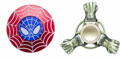 

Montez High Speed Super Hero Shield & Hulk Hand Metal Fidget Spinner Toy(Multicolor)