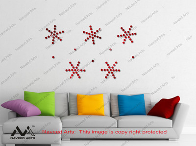 

naveed arts  Acrylic Sticker Sticker(Pack of 100, Wine red