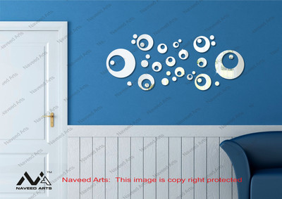 

naveed arts  Acrylic Sticker Sticker(Pack of 25, Silver