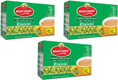 

Waghbakri Instant Tea Premix Cardamom Black Tea Bags(140 g, Box)