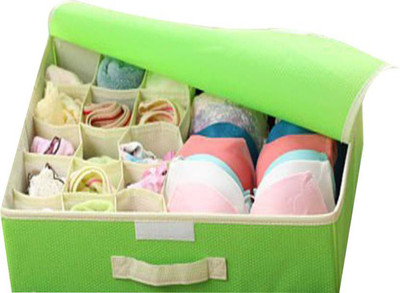 

Everyday Desire 15+1 Compartment Cell Foldable Type Non-Smell Drawer 16 Grids (Green(Green)
