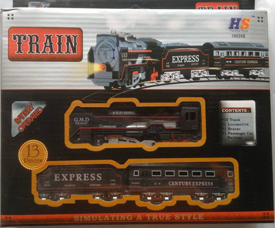 

SS Traders Battery Operated Train Set With Head Light (Black)(Multicolor)