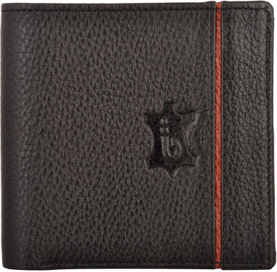 bi blueice Men Black Genuine Leather Wallet(6 Card Slots)