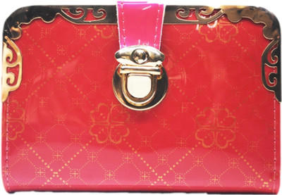 

Netboys Women Evening/Party Red Artificial Leather Wallet(4 Card Slots), Pink