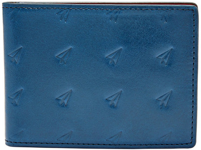 

Fossil Men Blue Genuine Leather Wallet(3 Card Slots), Navy