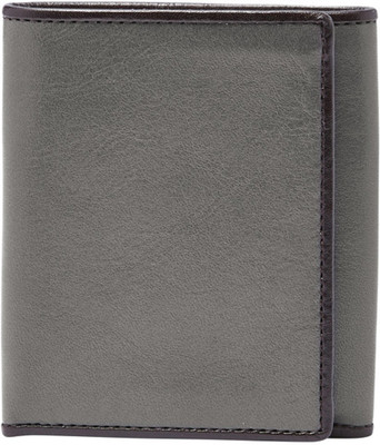 

Fossil Men Grey Genuine Leather Wallet(6 Card Slots), Gray