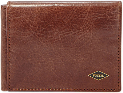 

Fossil Men Casual Brown Genuine Leather Wallet(9 Card Slots), Dark brown