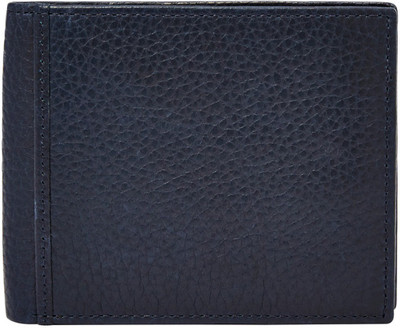 

Fossil Men Blue Genuine Leather Wallet(8 Card Slots), Navy