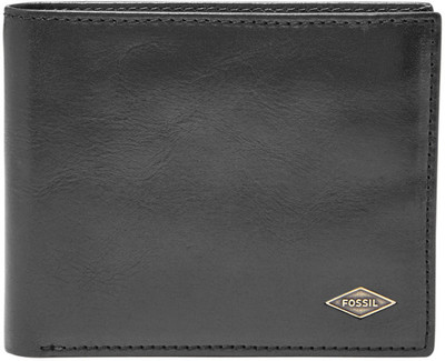 

Fossil Men Casual Black Genuine Leather Wallet(8 Card Slots)