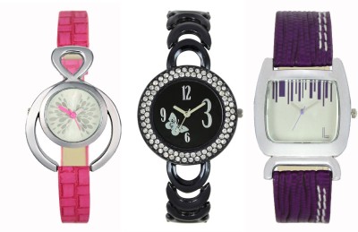 CM Women Watch Combo With Stylish Multicolor Dial Rich Look LRW017 Watch  - For Girls   Watches  (CM)