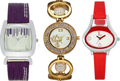 CM Women Watch Combo With Stylish Multicolor Dial Rich Look LRW050 Watch  - For Girls   Watches  (CM)