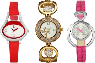 CM Women Watch Combo With Stylish Multicolor Dial Rich Look LRW047 Watch  - For Girls   Watches  (CM)