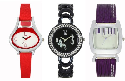 CM Women Watch Combo With Stylish Multicolor Dial Rich Look LRW019 Watch  - For Girls   Watches  (CM)