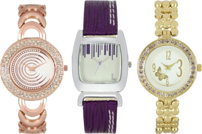 CM Women Watch Combo With Stylish Multicolor Dial Rich Look LRW025 Watch  - For Girls   Watches  (CM)