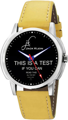 View Jack Klein Trendy Graphic Black Dial Yellow Strap Watch  - For Men Wrist Watches Price Online(Jack Klein)