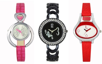CM Women Watch Combo With Stylish Multicolor Dial Rich Look LRW016 Watch  - For Girls   Watches  (CM)