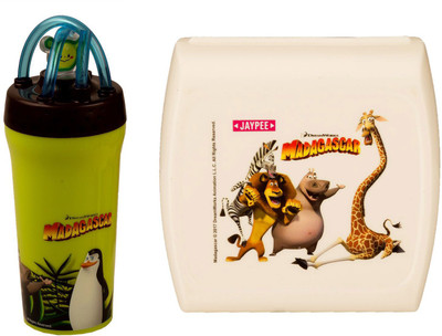 

Jaypee Combo Magic Sip & Funwich 2 Containers Lunch Box(300 ml), Green