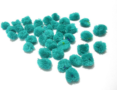 GOELX Pom Pom Balls for crafts,decorations,jewellery making,accessories,bags. Pack of 100 Rama Green Balls