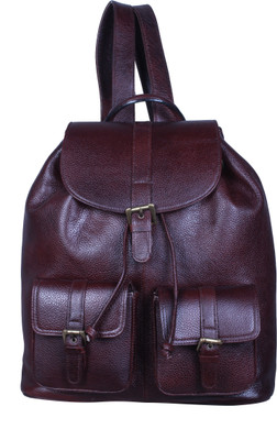 

HIGH TOUCH Leather casual backpack bag for women (Color Brown) 5 L Backpack(Brown)