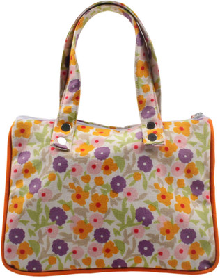 

HVE printed canvas ladies handbag Multipurpose Bag(Purple, 6 inch)