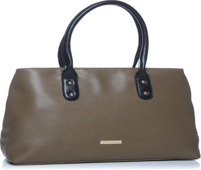 

Addons Contrast handle Tote Shoulder Bag(Brown, 5 L)