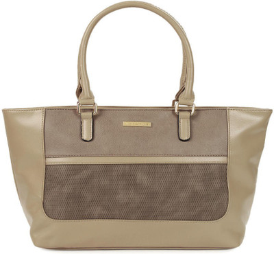 

Addons Panelled Tote Shoulder Bag(Grey, 5 L)
