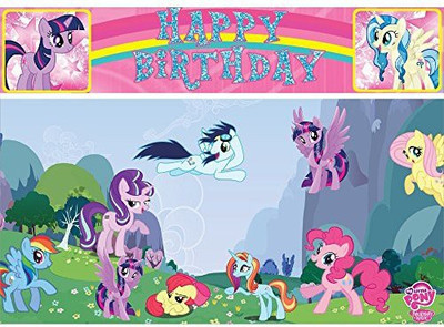 

PARTY PROPZ MY LITTLE PONY BIRTHDAY DECORATION/BACKDROP WALLPAPER 7FT-5FT SET OF 1/MY LITTLE PONY PARTY SUPPLIES Banner(7 ft, Pack of 1)