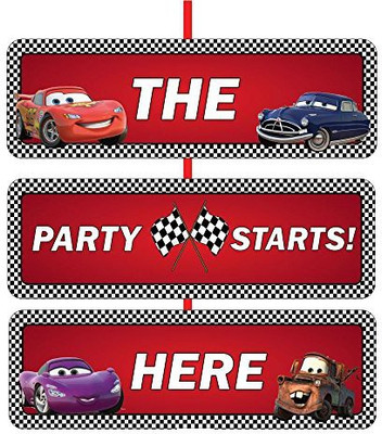 

PARTY PROPZ CAR BIRTHDAY DECORATION/DOOR BANNER 2 FT SET OF 1/ CAR PARTY SUPPLIES / DOOR Banner(2 ft, Pack of 1)