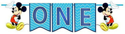

PARTY PROPZ MICKEY MOUSE BIRTHDAY DECORATION/1ST AGE BANNER SET OF 1/ MICKEY MOUSE SUPPLIES/AGE Banner(7 ft, Pack of 1)
