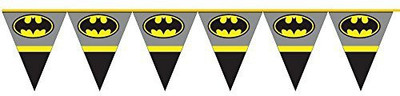 

PARTY PROPZ BATMAN BIRTHDAY DECORATION/PENNANT BANNER 8 FT SET OF 1/BATMAN PARTY SUPPLIES Pennant Banner(8 ft, Pack of 1)